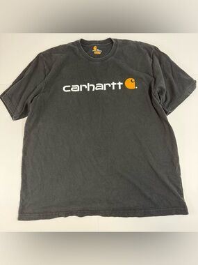 Carhartt Men's Black Logo Short-Sleeve T-Shirt size XL EUC